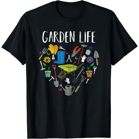 Funny Distressed Garden Life Gardening Tshirt Love Gardening T-Shirt