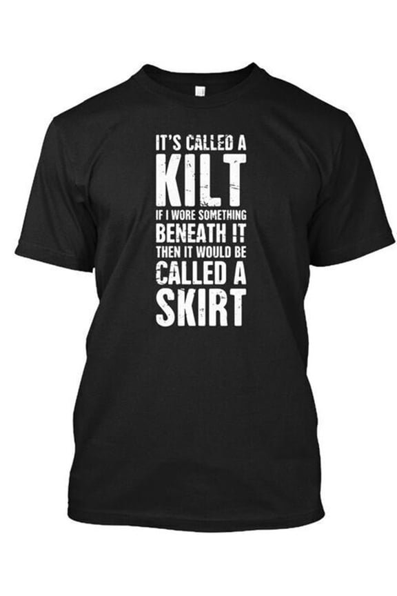 Funny Distressed Kilt T-shirt Made In The USA, Cotton T-shirt, Size S To 5XL