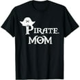 thumbnail image 1 of Funny Distressed Pirate Mom Skull Women Graphic Short Sleeve Tee, 1 of 6