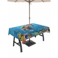 thumbnail image 1 of Funny Diving Giraffe Outdoor Tablecloth - 60x102 Inch Rectangle Dining Table Cover, Ocean Coastal Coral Fish Marine Life Waterproof Outdoor Table Cloth with Umbrella Hole & Zipper for Picnic/Patio, 1 of 7