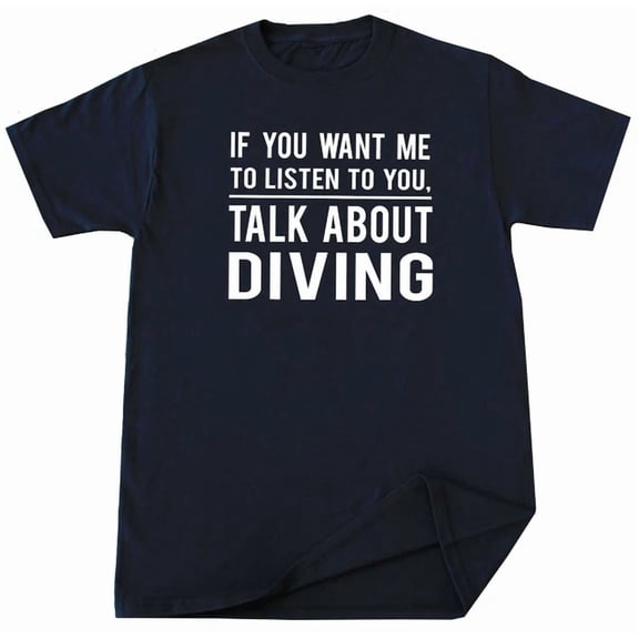 Funny Diving T Shirt Deep Sea Sky Diver Birthday For Him Her Tee