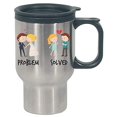 thumbnail image 1 of Funny Divorce - Problem Solved - Separate Leave Start New Chapter - Stainless Steel Travel Mug, 1 of 1
