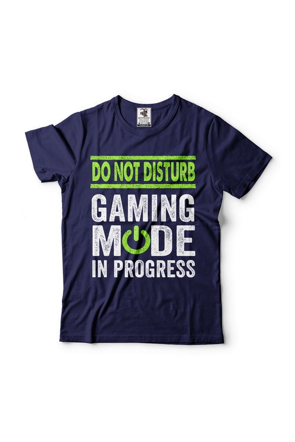 Funny Do Not Disturb Shirt Gaming Mode T-Shirt Gaming Gifts Gamer Gift Ideas Funny Gamer Shirt (X-Large Navy Blue)