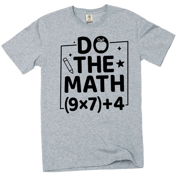 Funny Do the math Meme T-shirt 6-7 Six Seven 67 popular meme Tee Shirt (4X-Large Grey)