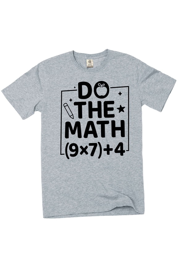 Funny Do the math Meme T-shirt 6-7 Six Seven 67 popular meme Tee Shirt (Small Grey)