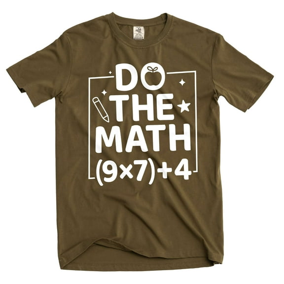 Funny Do the math Meme T-shirt 6-7 Six Seven 67 popular meme Tee Shirt (X-Large Military Green)