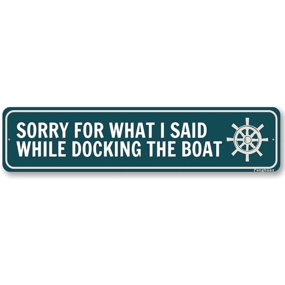 Funny Dock Sign Boat Dads Boat Decor Humor Boating Sign Pontoon Signs Boat House Sign Lake Life Quality Metal Funny Metal Tin Sign Wall Decor Man Cave Bar Coffee bar 4x16 inch