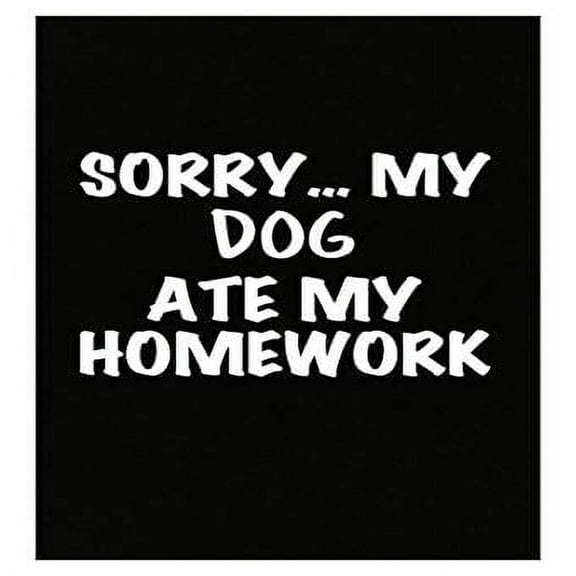 Dog Ate My Homework Poster - Wall Decor for Dog Lovers Gift