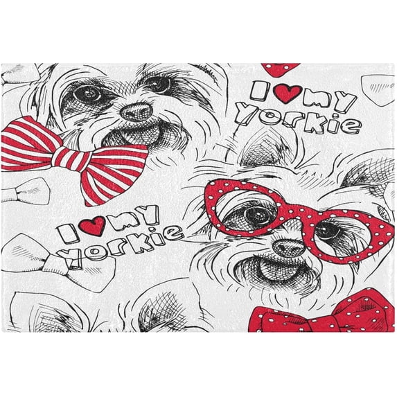 Funny Dog Bathroom Rug Mat Super Soft Absorbent Bath Mat Plush Shaggy Bath Rugs Non Slip Quick Dry Bath Carpet for Bathroom Floor Tub Shower, 24x16 Inches Home Decor Gifts