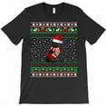 thumbnail image 1 of Funny Dog Black Pug Funny Christmas Sweaters Holiday Graphic T-Shirt G10901, Up to 5XL, 1 of 2