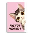 thumbnail image 1 of Funny Dog Cat Bathroom Canvas Wall Art Are You Pooping Poster Cute Animal Poster  Canvas Print Artwork for Toilet Nursery Decor, 1 of 7