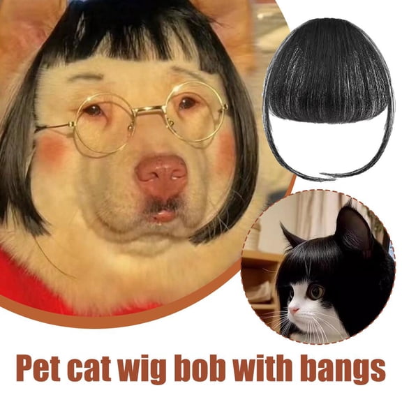 Funny Dog Cat Cosplay Wig Cute Costume Wig for Small Medium Large Pets Perfect for Halloween Christmas Parties and Festivals Trimmable Adjustable Fun DressUp Accessory for Dogs and Cats