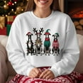 thumbnail image 1 of Funny Dog Christmas Sweatshirt, Whippet Greyhound Holiday Top, 1 of 5