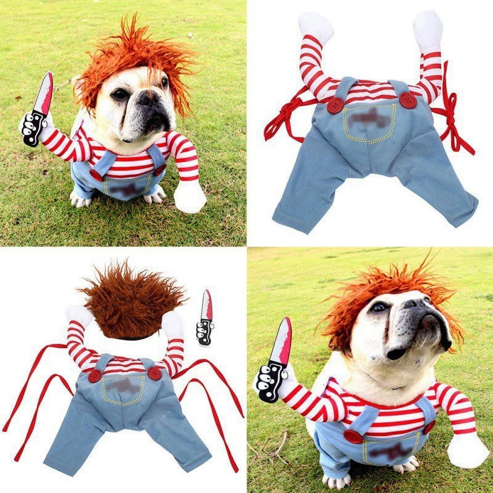 Funny Dog Clothes Dogs Cosplay Costume Halloween Comical Outfits Set Pet Cat Dog Festival Party Clothing, Men's, Size: Small