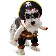 Funny Dog Costume Pirates of The Caribbean Style Cat Costumes Halloween Dog Clothes with Hat Small Medium Pet Kitty Cosplay Outfits Cute Prop Apparel for Halloween Party Accessories (X-Small)