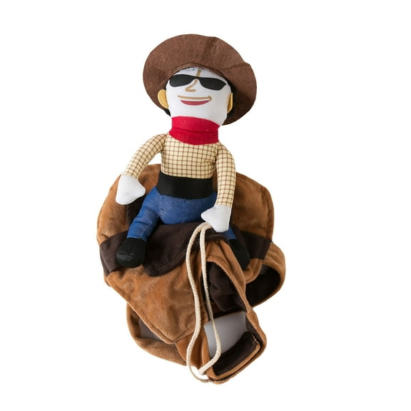 Funny Dog Cowboy Costume - Unique Horse Riding Transformation Outfit, Comfortable Fabric Easy to Wear, Perfect Pet Photo Prop