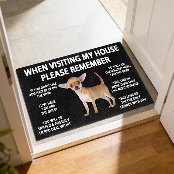 Funny Dog Doormat Welcome Mat For Front Door Outdoor Entry Indoor Non- Rubber Rug Washable Entrance Floor Porch Door 35.4 X 23.6"