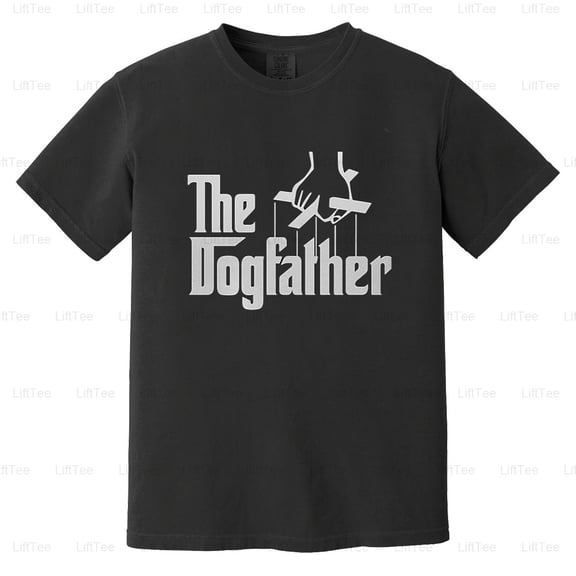 Funny Dog Father The Dogfather Pet Lover Mafia Parody Family Humor Graphic Comfort Color T-Shirt Unisex, up to 4XL