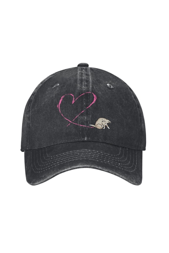 Funny Dog Heart Baseball Cap Men'S Women'S Fashion Hat Vintage Adjustable Unisex Casquette