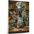 thumbnail image 1 of Funny Dog Kitchen Wall Art - Dining Room Wall Decor - American Hairless Terrier Cooking Food Canvas Prints for Farmhouse Kitchen Decor, Modern Restaurant Painting Artwork, 1 of 6