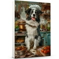 thumbnail image 1 of Funny Dog Kitchen Wall Art - Dining Room Wall Decor - Border Collie Cooking Food Canvas Prints for Farmhouse Kitchen Decor, Modern Restaurant Painting Artwork, 1 of 6