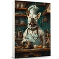 thumbnail image 1 of Funny Dog Kitchen Wall Art - Dining Room Wall Decor - Dogo Argentino Cooking Food Canvas Prints for Farmhouse Kitchen Decor, Modern Restaurant Painting Artwork, 1 of 6