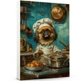 thumbnail image 1 of Funny Dog Kitchen Wall Art - Dining Room Wall Decor - Pekingese Cooking Food Canvas Prints for Farmhouse Kitchen Decor, Modern Restaurant Painting Artwork, 1 of 6