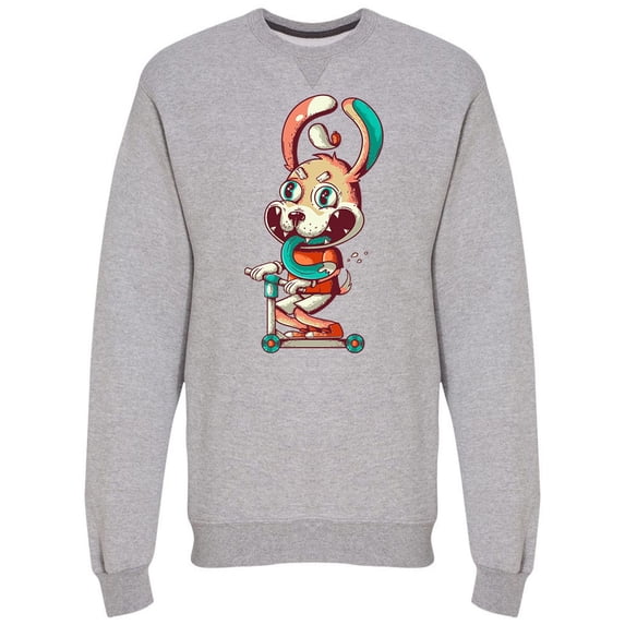 Funny Dog On A Kick Scooter Sweatshirt Men -Image by Shutterstock, Male Small