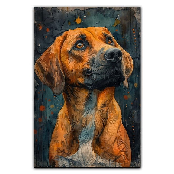 Funny Dog Painting,Plott Hound Dog Art Wall Decor, Inspirational Wall Art for Dog Lover, Modern Home Decor, Bathroom, Bedroom, Guest Room, Kitchen, Living Room, Office