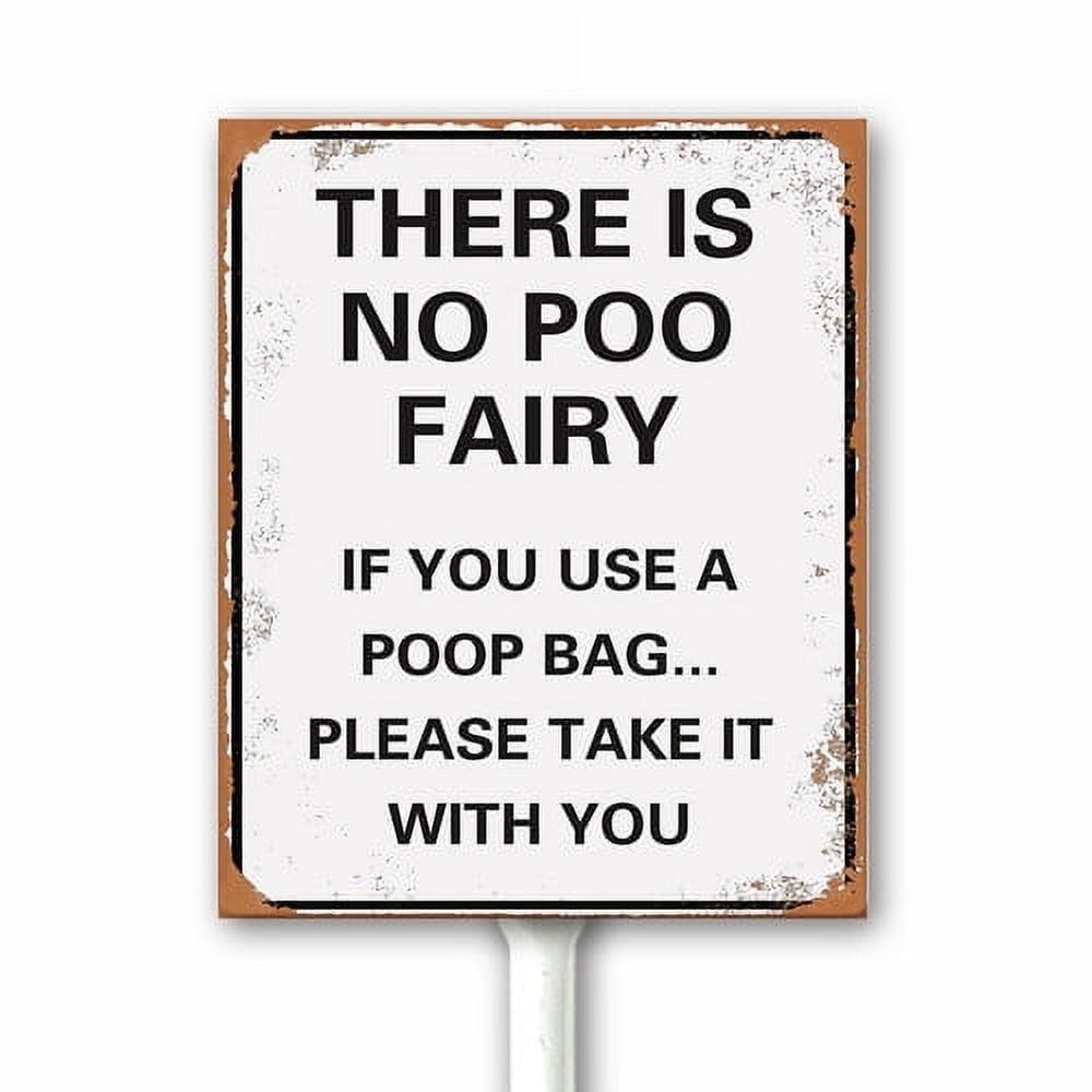 SRongmao If Your Dog Poops But Nobody Is Watching, You Still Need To Pick It Up Yard Sign With Stake Pick Up Dog Poop Sign 7x8.8inch Rustproof Aluminum Sign For