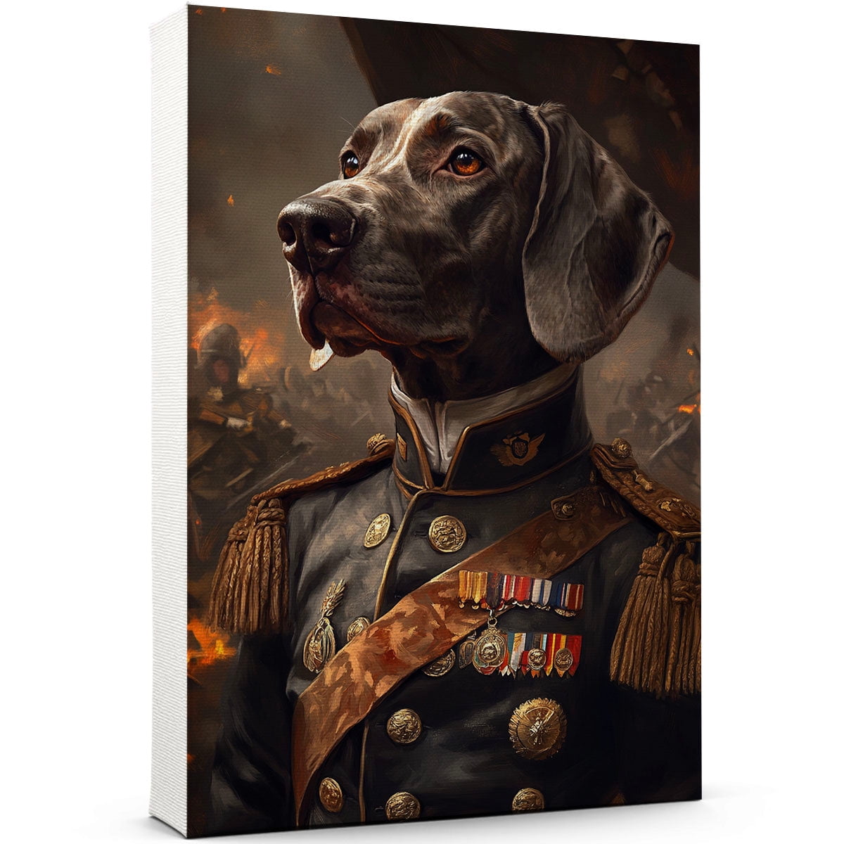 Funny Dog Poster 8x12in, German Shorthaired Pointer Dog Commander ...