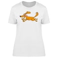 thumbnail image 1 of Funny Dog Running Cartoon T-Shirt Women -Image by Shutterstock, Female Medium, 1 of 2
