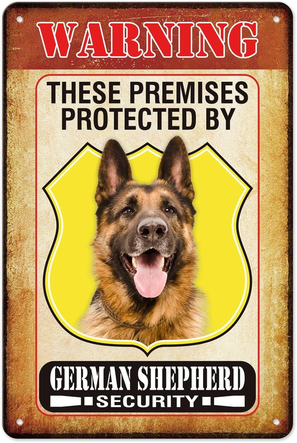 Warning This Property Is Protected - Funny Personalized Dog Metal Sign