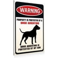 thumbnail image 1 of Funny Dog Warning Metal Tin Signs Wall Art Decor Property is Protected By a Labrador Retriever Sign for Home Decor Gifts to Indoor and Outdoor Use - 8x12 Inch, 1 of 5