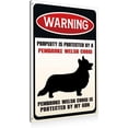 thumbnail image 1 of Funny Dog Warning Metal Tin Signs Wall Art Decor Property is Protected By a Labrador Retriever Sign for Home Decor Gifts to Indoor and Outdoor Use - 8x12 Inch, 1 of 5