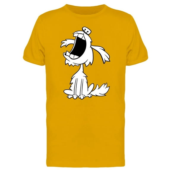 Funny Dog Yawning Cartoon T-Shirt Men -Image by Shutterstock, Male x-Large
