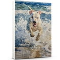 thumbnail image 1 of Funny Dog on Beach Canvas Wall Art, Dogo Argentino Dog Picture Ocean Artwork for Bathroom Bedroom Living Room, Art Decor 8x12 Inches, 1 of 6