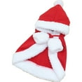 thumbnail image 1 of Funny Doge Cat Christmas Costume Santa Cosplay Pet Christmas Cape Dress Up Clothes Warm Red Scarf Cloak With Hat Pet Accessories, 1 of 7