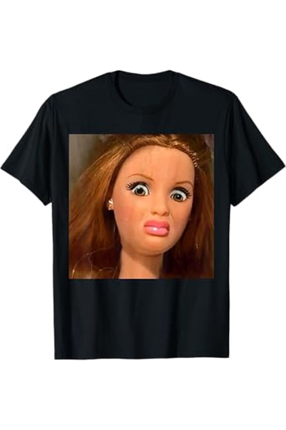 Funny Doll Face Meme Expression Hilarious Sarcastic T-Shirt