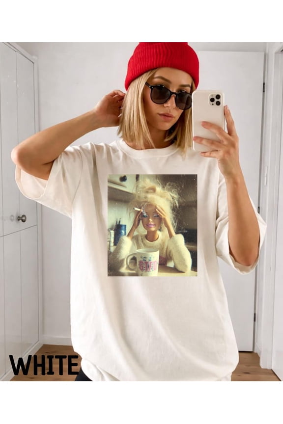 Funny Doll Face Meme Shirt, Shocked Viral Internet Graphic Tee Gift for Women