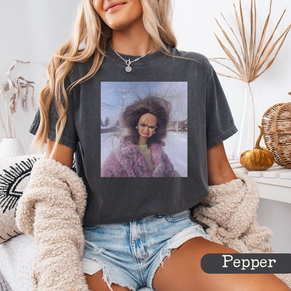 Funny Doll Meme Shirt, Moody Graphic Tee, Trendy Attitude Sweatshirt, Viral Aesthetic Shirt for Her, Comfort Colors Unisex Top