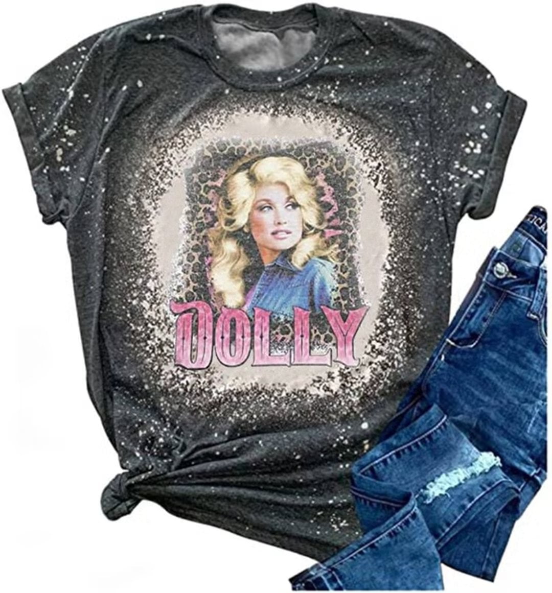Dolly Parton Graphic Tees for Women, Vintage Country Music Tshirts