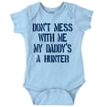 thumbnail image 1 of Funny Don't Mess with Me Daddy Hunts Bodysuit Jumper Girls Infant Baby Brisco Brands 12M, 1 of 7