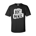 thumbnail image 1 of Funny Don't Panic Toilet Paper Shortage Epidemic Unisex Adult Short Sleeve T-shirt-Black-xxl, 1 of 4