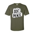 thumbnail image 1 of Funny Don't Panic Toilet Paper Shortage Epidemic Unisex Adult Short Sleeve T-shirt-Military-xxxl, 1 of 4