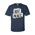 thumbnail image 1 of Funny Don't Panic Toilet Paper Shortage Epidemic Unisex Adult Short Sleeve T-shirt-Navy-xl, 1 of 4