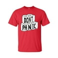 thumbnail image 1 of Funny Don't Panic Toilet Paper Shortage Epidemic Unisex Adult Short Sleeve T-shirt-Red-xxxl, 1 of 4