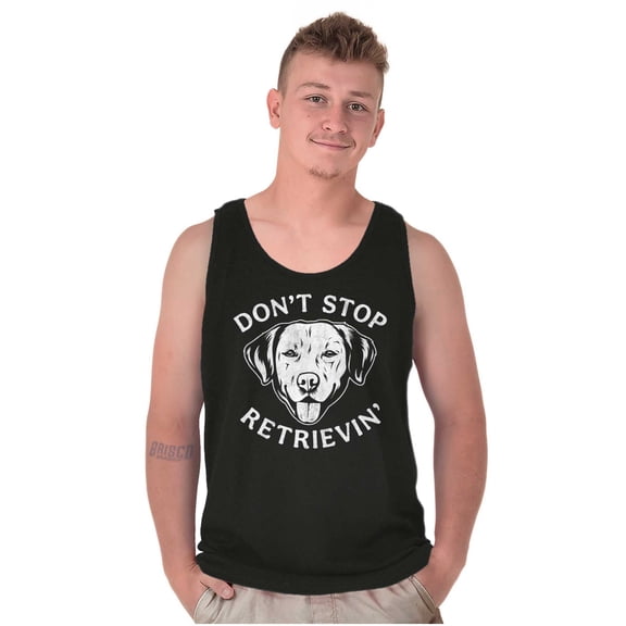 Funny Don't Stop Retrievin Dog Joke Plus Size Graphic Tank Top Brisco Brands 2X