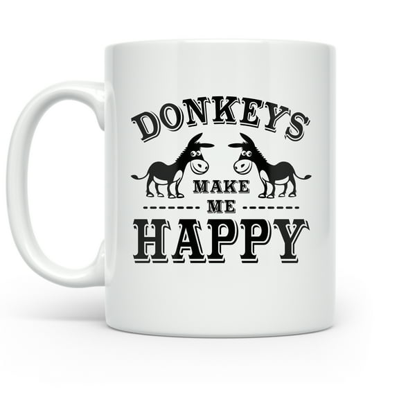 Donkey Lover 11 oz Coffee Mug - Funny Donkey White Ceramic Gift