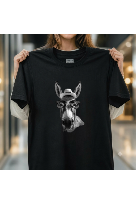 Funny Donkey Selfie Summer Vacation Travel Family Graphic Unisex T-Shirt, up to size 5XL